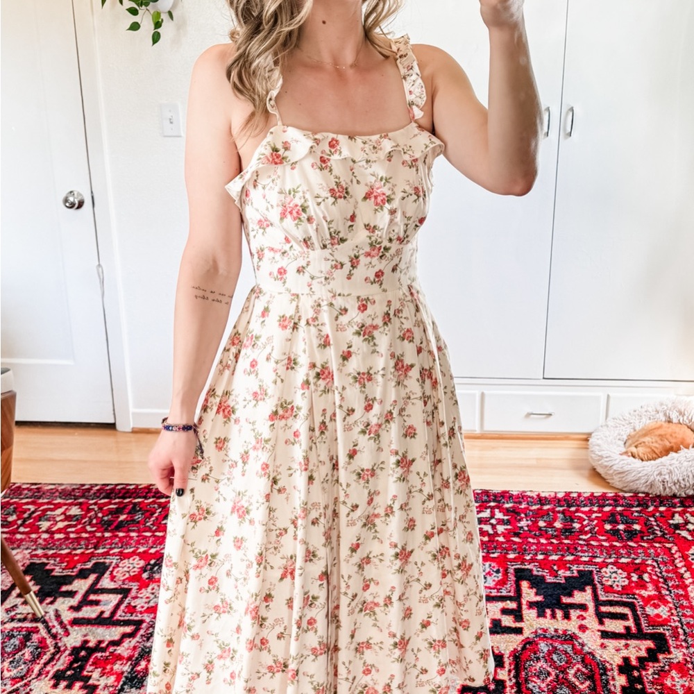 NEW Belle Poque Women's Summer Floral Flowy Dress Sz SM